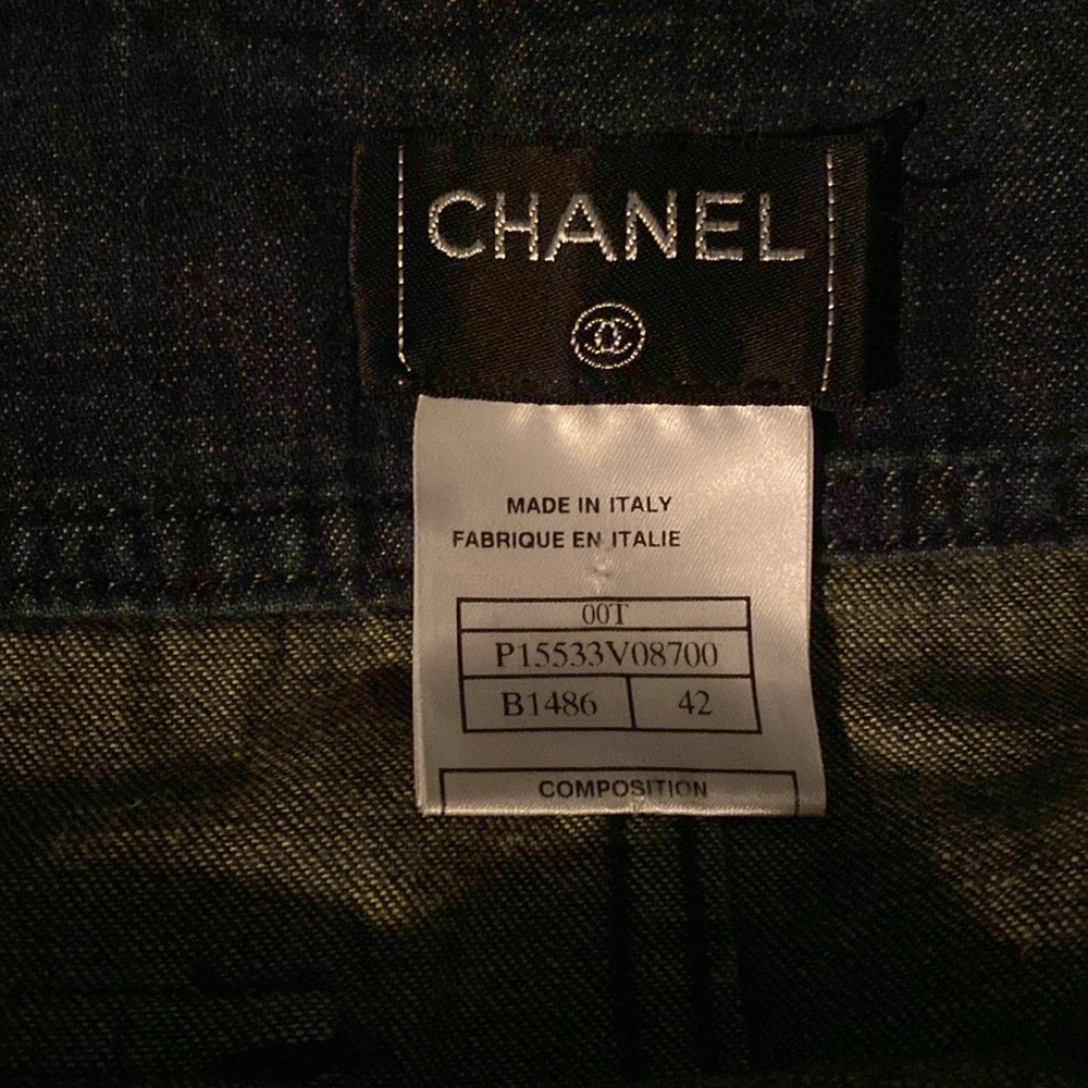 Chanel Denim Wrap Skirt, 42 - Picture 4 of 8